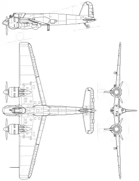 vue en plan de l’avion