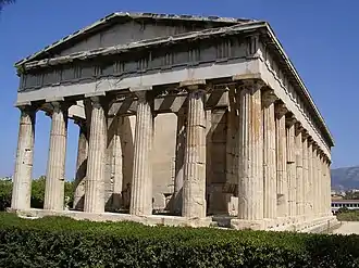 Temple d'Héphaïstos ( Ve siècle av. J.-C) à Athènes.
