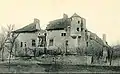 Le château bombardé pendant 1914-1918.