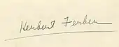 signature de Herbert Ferber