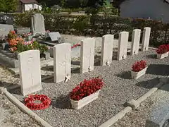 Tombes de soldats de la Royal Air Force.
