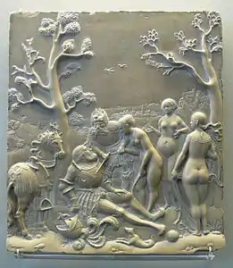 Le Jugement de Pâris, relief de Doman Hering.