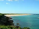 La plus grande plage d'Herm Shell beach et la pointe du Gentilhomme