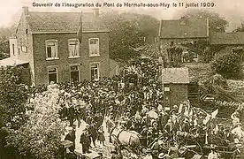 Inauguration du premier pont le 11 juillet 1909