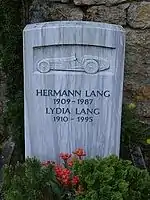Pierre tombale de Hermann Lang.