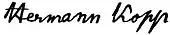 signature de Hermann Franz Moritz Kopp