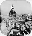 La Frauenkirche de Dresde vers 1857