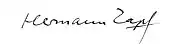 signature de Hermann Zapf