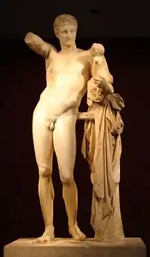 Hermes et Dionysos, Praxitèle.