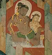 Siddha et Rajna (fragment) XIIe siècle-XIIIe siècle