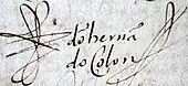 signature de Fernand Colomb