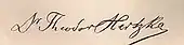 signature de Theodor Hertzka