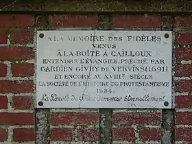 La plaque commémorative.