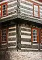 Poteau d'angle, Hess Homestead (en), Lititz, Pennsylvanie