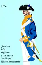 fusilier de 1786 à 1791