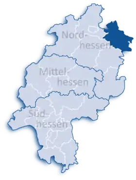 Localisation de Arrondissement de Werra-Meissner