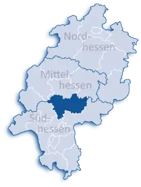 Localisation de Arrondissement de Wetterau