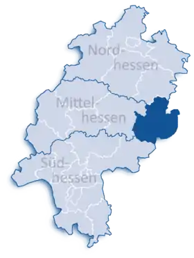 Localisation de Arrondissement de Fulda