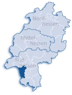 Localisation de Arrondissement de Groß-Gerau