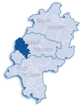 Localisation de Arrondissement de Lahn-Dill