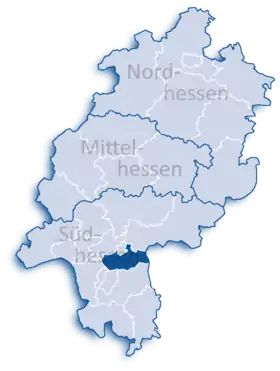 Localisation de Arrondissement d'Offenbach