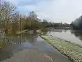 Petite crue de la Saône à Heuilley en décembre 2009.