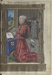 Louis de Laval en prière, f. 51 r
