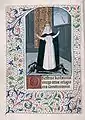 Catherine de Sienne, miniature des suffrages des saints d'un livre d'heures à l'usage d'Autun, BM Autun, Ms.269, f.170v.