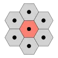 6-connectivité (hexagonale).