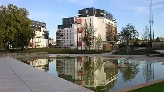 La fontaine miroir d'eau.