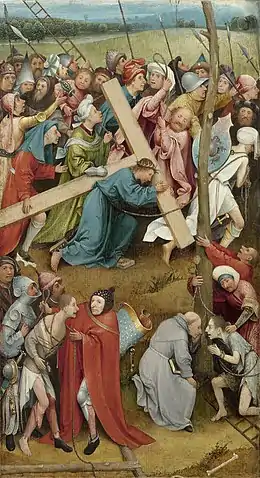 Jérôme Bosch - (1450-1516), Le Portement de croix, 1490-1500.