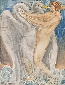 Leda et le cygne, Aquarelle, Mougins, Musée d'Art Classique de Mougins