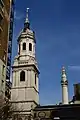 La tour et le Monument au Grand incendie de Londres.