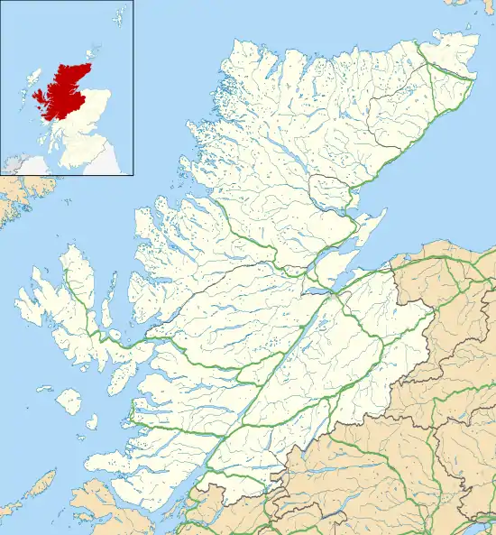 Carte des mégalithes du Highland