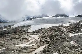 Le glacier des Rognons vu depuis le nord.