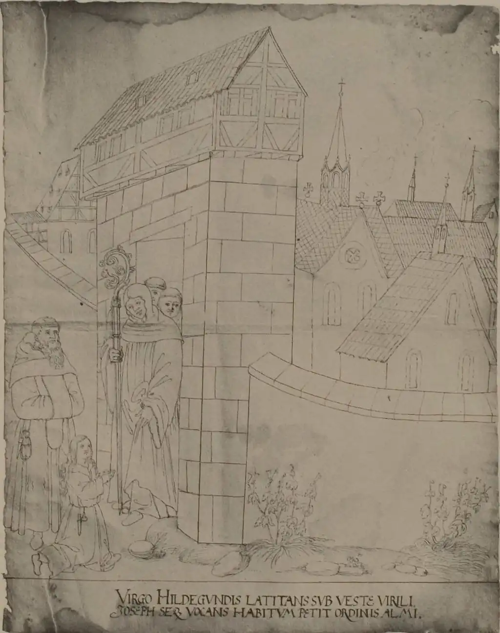 Hildegonde dans une représentation du XVIe siècle.