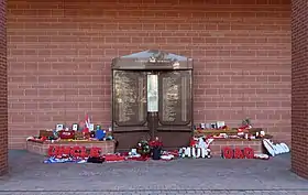 Hillsborough Memorial à la mémoire des 97 victimes de la tragédie de Hillsborough.