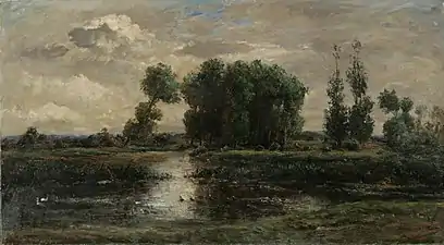 Paysage avec marais.