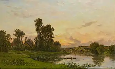Soleil couchant, Pampoux-sur-Seine (1899).