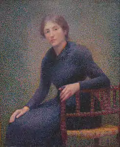 Jeune femme assise, Hippolyte Petitjean, 1892.