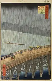Reproduction de l'estampe d'Hiroshige