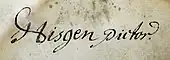 signature de Daniel Hisgen