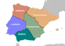 Subdivisions de l'Hispanie romaine