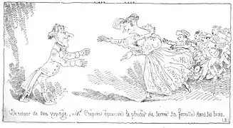 Première page de l'ouvrage de Rodolphe Töpffer "Histoire de M. Crépin" (1837).