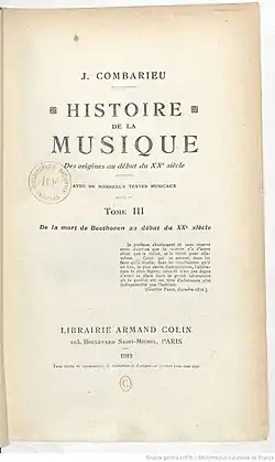 Image illustrative de l’article Histoire de la musique des origines au début du XXe siècle