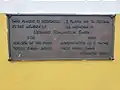 Plaque historique pour la construction du pont Reine Emma