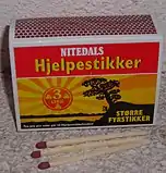 Les allumettes Nitedals Hjelpestikker.