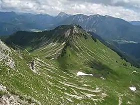 Vue de l'Achenkircher Hochplatte.