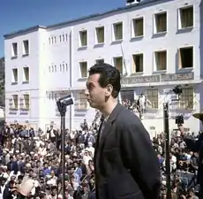 Hocine Aït Ahmed en Kabylie, Algérie, 1963, lors d'une tentative de soulèvement contre Ahmed Ben Bella.