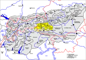 Carte de localisation des Hohe Tauern.